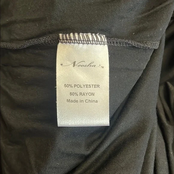 Black wide leg pant with skirt & Side Ties - Picture 11 of 12